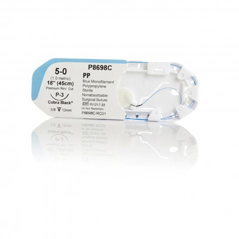 Suture - 5-0 Polypropylene P-3 (C3) Premium 3/8 Reverse Cutting (13mm)