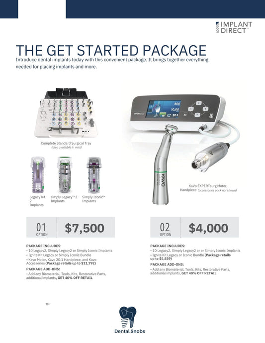 Implant Direct Starter Package plus Motor