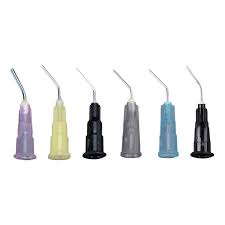 House Brand Pre-Bent Needle Tips, 20ga Black, 100/bag